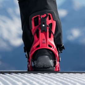 Snowboard bindings unisex Nidecker 2026 Flow Fuse Hybrid Crimson