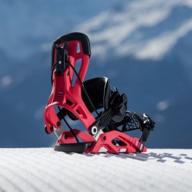 Snowboard bindings unisex Nidecker 2026 Flow Fuse Hybrid Crimson