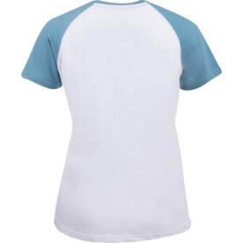 T-Shirt women JP-Australia white peacock blue - S