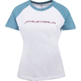 T-Shirt women JP-Australia Womens white peacock blue - M