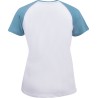 T-Shirt women JP-Australia Womens white peacock blue - M